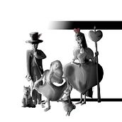 alice au pays de merveilles line up. Projekt z dziedziny Trad, c, jna ilustracja, Projektowanie postaci i Projektowanie graficzne użytkownika lua valle - 10.05.2022