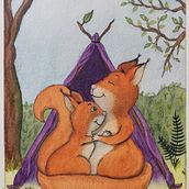 Kinderillustration Eichhörnchen . Projekt z dziedziny Trad, c i jna ilustracja użytkownika Cindy Beier - 06.05.2022