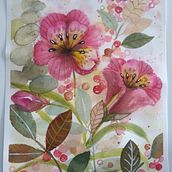 Mi proyecto del curso: Acuarela floral: conecta con la naturaleza. Traditional illustration, Painting, Watercolor Painting, and Botanical Illustration project by Silvia Liliana Garavagno - 05.11.2022