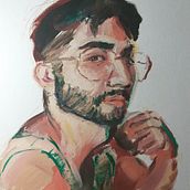 Mi proyecto del curso: Retrato artístico al óleo sobre papel. Un projet de Beaux Arts, Peinture , et Peinture à l'huile de Marcos Cid Fuenzalida - 11.05.2022