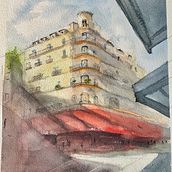My project for course: Architectural Sketching with Watercolor and Ink. Un progetto di Bozzetti, Disegno, Pittura ad acquerello, Illustrazione architettonica, Sketchbook e Illustrazione con inchiostro di childscheryl - 12.05.2022