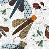 Don't Bug Me seamless pattern design—fabric/products. Traditional illustration, Textile Design, and Textile Printing project by Sandra Barnes - 05.12.2022