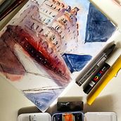 Mi proyecto del curso: Dibujo arquitectónico con acuarela y tinta. Un progetto di Bozzetti, Disegno, Pittura ad acquerello, Illustrazione architettonica, Sketchbook e Illustrazione con inchiostro di Williams Aguilera - 12.05.2022