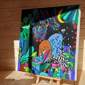 Mon projet du cours : Initiation à la peinture acrylique : créez une toile tropicale . % Aurore Quintin tarafından hazırlanan Tablo, Desen Tasarımı, Akrilik Bo, Ve ama projesi - 05.13.2022