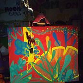 Ma Toile Tropicale en cours, apprentissage avec Leona Rose. Merci.. Un proyecto de Pintura, Pattern Design y Pintura acrílica de FLOR MONTOUTO - 02.06.2022