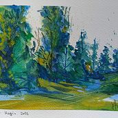Il mio progetto del corso: Paesaggi naturali ad acquerello. Fine Arts, Painting, and Watercolor Painting project by Francesco Finucci - 05.14.2022