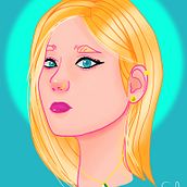 Mi proyecto del curso: Retrato de personajes femeninos con Procreate by: sebasff00000. Traditional illustration, Digital Illustration, and Digital Drawing project by Sebastian Rojas Ardila - 04.14.2022