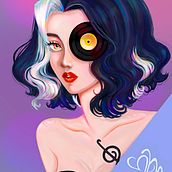Mi proyecto del curso: Retratos digitales de fantasía con Photoshop. Traditional illustration, Drawing, Digital Illustration, Portrait Drawing, Digital Drawing, and Digital Painting project by yazmin_mtz - 05.16.2022