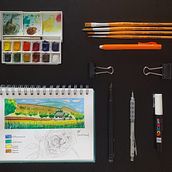 My project for course: Watercolor Travel Journal. Traditional illustration, Watercolor Painting, Architectural Illustration, and Sketchbook project by jgusma - 05.16.2022