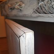 Mój projekt z kursu: Upcycling mebli vintage za pomocą farb. Un projet de Artisanat, Design, Fabrication de mobilier, Design d'intérieur, Peinture, DIY, Menuiserie, Upc, cling, Peinture décorative, Restauration et upc , et cling de meubles de Emilia - 16.05.2022