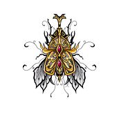 Mon projet du cours : Conception de tatouage aux effets dorés sur Procreate . Traditional illustration, Digital Illustration, and Tattoo Design project by Manon JACQUEMIN - 05.16.2022