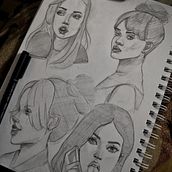 Mi proyecto del curso: Sketchbook de retrato: explora el rostro humano. Sketching, Drawing, Portrait Drawing, Artistic Drawing, and Sketchbook project by anabeldosantos - 05.17.2022