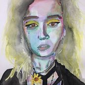 Mi proyecto del curso: Retrato artístico en acuarela. Fine Arts, Painting, Watercolor Painting, and Portrait Drawing project by Emmanuel David Molina Quijano - 05.17.2022