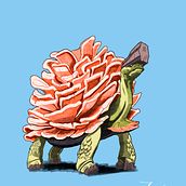 Tortuga seta . Een project van Traditionele illustratie,  Creativiteit, Tekening met potlood,  Tekening, Digitale illustratie, Digitale tekening y  Digitaal schilderij van septon - 17.05.2022