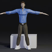 Mi proyecto del curso: Modelado Low Poly persona. 3D, 3D Modeling, Video Games, 3D Character Design, and Game Design project by Jeremias Reynoso - 05.16.2022