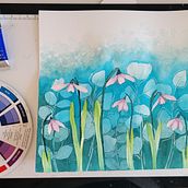 Mi proyecto del curso: Técnicas de acuarela en negativo para ilustración botánica. Traditional illustration, Watercolor Painting, and Botanical Illustration project by Ebelyn Estefanía Toapanta Ulcuango - 05.18.2022