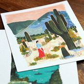 Mixed Media Landscape Postcards. Ilustração tradicional, Pintura, Pintura guache, e Desenho com lápis de cor projeto de Jessica Smith - 19.05.2022