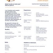 My project for course: Resumes for Creatives: Craft Your CV and Cover Letter. Un proyecto de Consultoría creativa, Gestión del Portafolio, Comunicación y Business de ingrid_saavedra - 19.05.2022