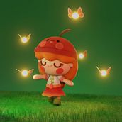 Mi proyecto del curso: Creación de personajes kawaii en 3D con Blender . Un proyecto de Ilustración tradicional, Diseño de personajes, Ilustración digital, Modelado 3D y Manga de Jonathan Nicolas Ardila Duran - 08.05.2022