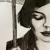 Mi proyecto del curso: Introducción al retrato con tinta china y plumilla. Un proyecto de Ilustración tradicional, Bellas Artes, Dibujo a lápiz, Dibujo de Retrato e Ilustración con tinta de Elsie Art - 20.05.2022