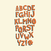 Retro Typeface. Traditional illustration project by Kisty Mea - 05.21.2022