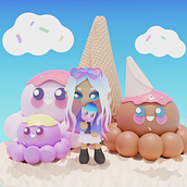 Mi proyecto del curso: Creación de personajes en 3D con Blender . 3D, Character Design, 3D Modeling, 3D Character Design, and 3D Design project by Fernanda Lissette Negrete Vázquez - 05.22.2022