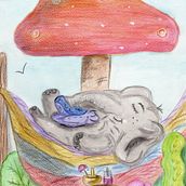 Mon projet du cours : Illustration narrative pour enfants avec des techniques mixtes. Ilustração tradicional, Colagem, Desenho a lápis, Ilustração infantil, Narrativa, Pintura guache, e Álbum ilustrado projeto de alex_laurent62 - 22.05.2022
