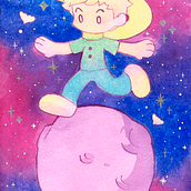 Le Petit Prince: Fairy-Tale Illustration with Watercolors . Ilustrasi tradisional, Lukisan, Menggambar, Ilustrasi Digital, Dan Lukisan Cat Air proyek oleh Tania Reyes - 05.18.2022