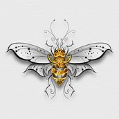My project for course: Artistic Tattoo Design with Golden Effects in Procreate. Un projet de Illustration traditionnelle , et Conception de tatouage de Marcus - 23.05.2022