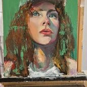 Mój projekt z kursu: Współczesny portret olejny. Een project van Traditionele illustratie,  Beeldende kunst, Schilderij y  Olieverfschilderij van Alicja Maliszewska - 23.05.2022