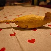 Narwhal and salmon. Arts, Crafts, Sculpture, and Woodworking project by Katarzyna Wójcik - 05.23.2022