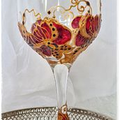 Hand painted wine glasses . Arts, and Crafts project by Agnieszka Pechta - 05.24.2022