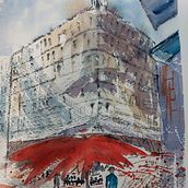 My project for course: Architectural Sketching with Watercolor and Ink. Sketching, Drawing, Watercolor Painting, Architectural Illustration, Sketchbook & Ink Illustration project by Toni Stolcs - 05.24.2022