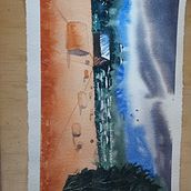 My project for course: Watercolor Landscapes: Experimental Tools and Techniques. Watercolor Painting, Fine Arts, and Painting project by Toni Stolcs - 09.09.2023