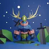 My project for course: Low Poly Character Modeling for Video Games. 3D, 3D Modeling, Video Games, 3D Character Design, and Game Design project by วัชรกุล ก้อนกั้น - 05.31.2022