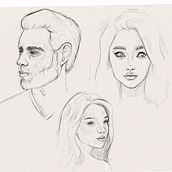 My project for course: Portrait Sketchbooking: Explore the Human Face. Sketching, Drawing, Portrait Drawing, Artistic Drawing, and Sketchbook project by lenira.gorbunova - 05.24.2022