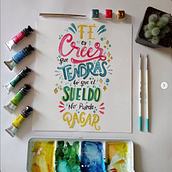 Mi proyecto final @angiecondoblege: Lettering en acuarela a todo color. Un proyecto de Lettering, Pintura a la acuarela, H y lettering de Anggie Vargas Amado - 22.05.2022