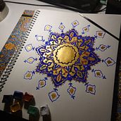 My project for course: Introduction to Islamic Art: Create Biomorphic Patterns. Painting, Pattern Design, Drawing, Watercolor Painting & Ink Illustration project by aisha.scorpio - 05.25.2022