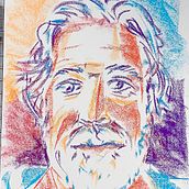 Autorretrato con tizas pastel - . Traditional illustration, Fine Arts, Drawing, Portrait Drawing, and Artistic Drawing project by Pedro Villarrubia - 05.24.2022