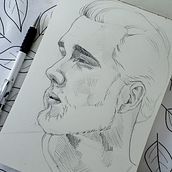 Il mio progetto del corso: Ritratto su blocco da disegno: esplora il volto umano. Un progetto di Bozzetti, Disegno, Disegno di ritratti, Disegno artistico e Sketchbook di Fedora Garcia - 25.05.2022