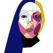 Il mio progetto del corso: Creazione di ritratti geometrici con Procreate . Ilustrație tradițională & Ilustrație digitală de chiarabarbato6 - 05.25.2022