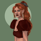 Meu projeto do curso: Retrato de personagens femininas com Procreate. Traditional illustration, Digital Illustration, and Digital Drawing project by Camila Britto - 05.26.2022