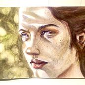 Il mio progetto del corso: Ritratto artistico ad acquerello. Fine Arts, Painting, Watercolor Painting, and Portrait Drawing project by silviabigne - 05.26.2022