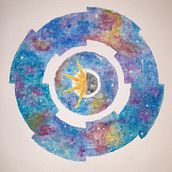 My project for course: Modern Watercolor Techniques "Estructura galáctica". Traditional illustration, Fine Arts, Painting, and Watercolor Painting project by mjose_hurtadog - 05.24.2022
