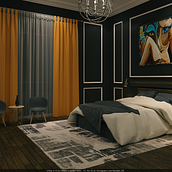 Grayish Bedroom. Architecture project by Benjamin Mojtaba Ebadati - 05.27.2022