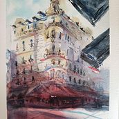 My project for course: Architectural Sketching with Watercolor and Ink. Un proyecto de Bocetado, Dibujo, Pintura a la acuarela, Ilustración arquitectónica, Sketchbook e Ilustración con tinta de Zornitsa Markova - 27.05.2022
