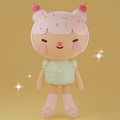My project for course: Kawaii Character Creation in 3D with Blender  Ein Projekt aus dem Bereich Traditionelle Illustration, Design von Figuren, Digitale Illustration, 3-D-Modellierung und Manga von hagiwara - 25.05.2022