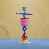 Memphis Rolling Shapes. 3D, 3D Animation, 3D Modeling, and 3D Design project by kintarojoe - 05.30.2022