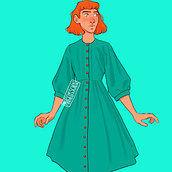 Redhead  Ein Projekt aus dem Bereich Traditionelle Illustration, Zeichnung, Digitale Illustration, Porträtzeichnung und Digitale Zeichnung von marielkschen - 28.05.2022