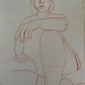 Mein Kursprojekt: Selbstporträt. Artes plásticas, Desenho a lápis, Desenho, Desenho de retrato, Desenho realista, Desenho anatômico, e Pintura guache projeto de Andrea Gunkler - 28.05.2022